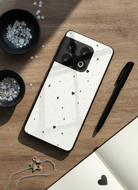 Minimal LOVE Premium Glass Back Cover For One Plus 13, 12, 11, 10, Nord Series