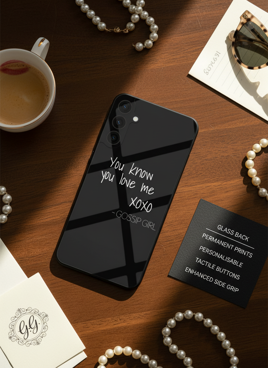 GOSSIP GIRL Scandal Script Premium Glass Back Cover For Galaxy S, A, M & F Series