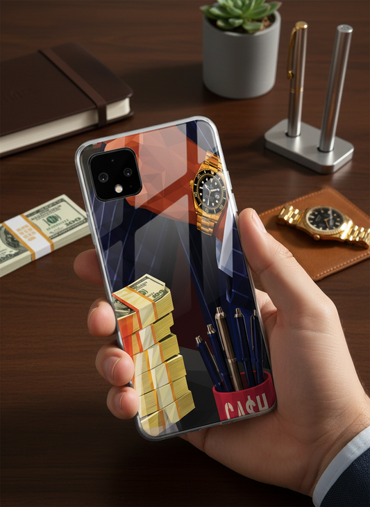 Cash Empire Premium Glass Back Cover For Google Pixel 7,8,9,10 Series