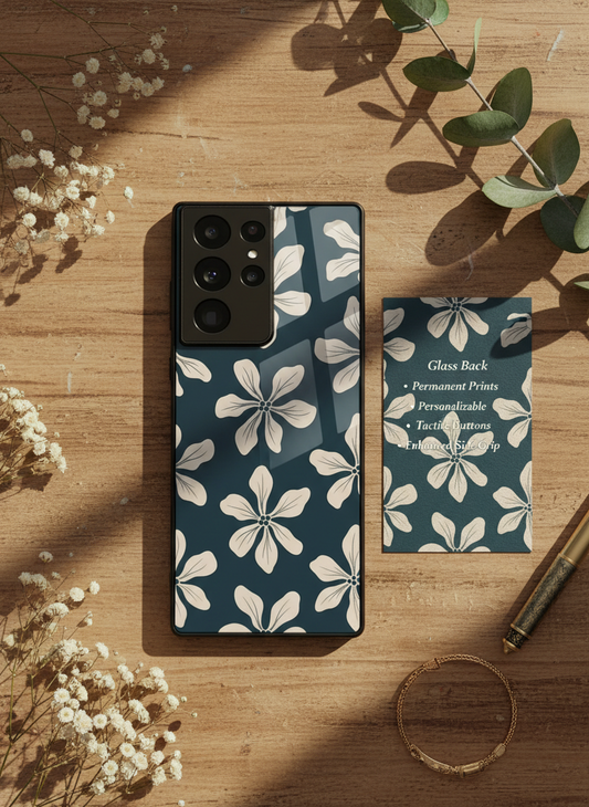 Lily Love Premium Glass Back Cover For Galaxy S, A, M & F Series