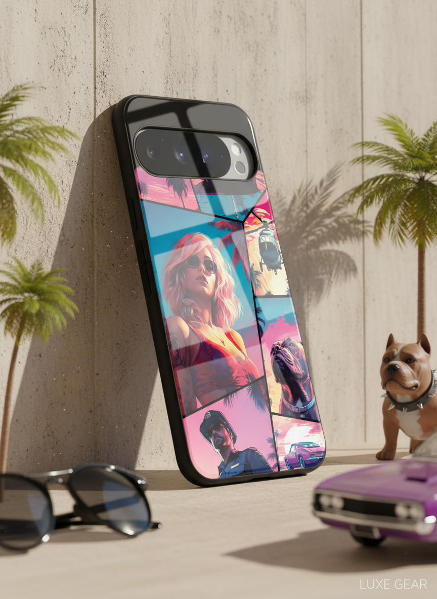 GTA loading Premium Glass Back Cover For Google Pixel 7,8,9,10 Series