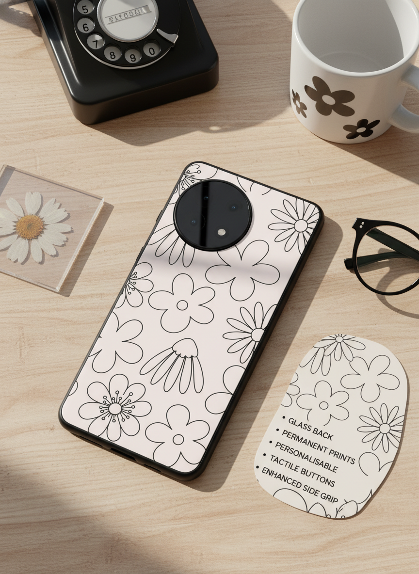 Outline Garden Glass Back Cover For One Plus 13, 12, 11, 10, Nord Series