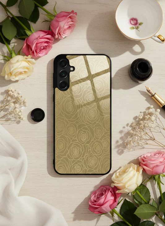 Gilded Rose Premium Glass Back Cover For Galaxy S, A, M & F Series