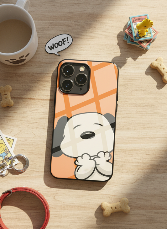 Puppy Love Premium Glass Back Cover For iPhone 11-17 Models