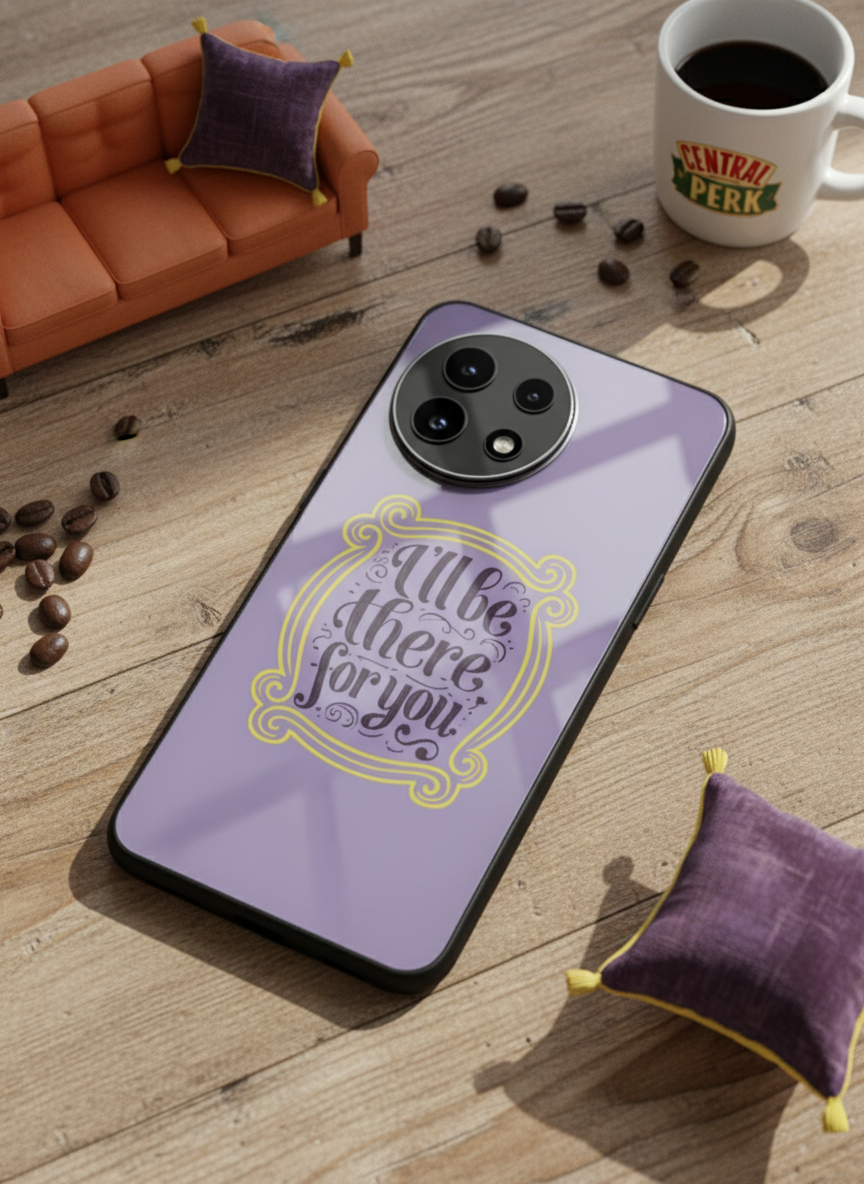 Forever Friends Premium Glass Back Cover For One Plus 13, 12, 11, 10, Nord Series