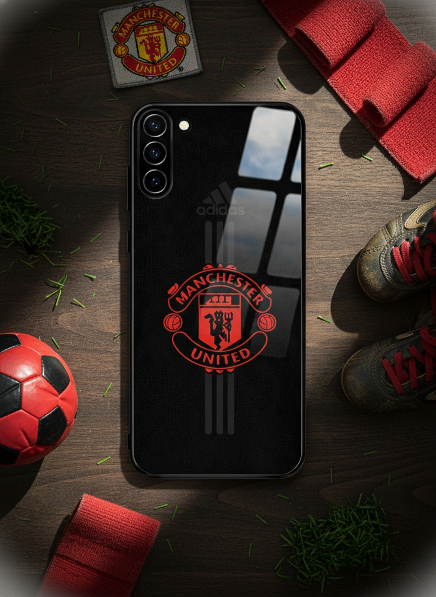 Dark Mode FC Premium Glass Back Cover For Galaxy S, A, M & F Series