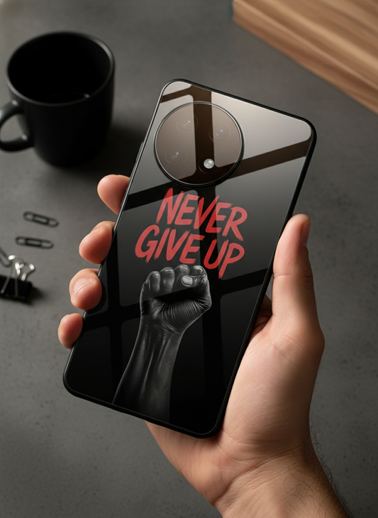 Iron Will Premium Glass Back Cover For One Plus 13, 12, 11, 10, Nord Series