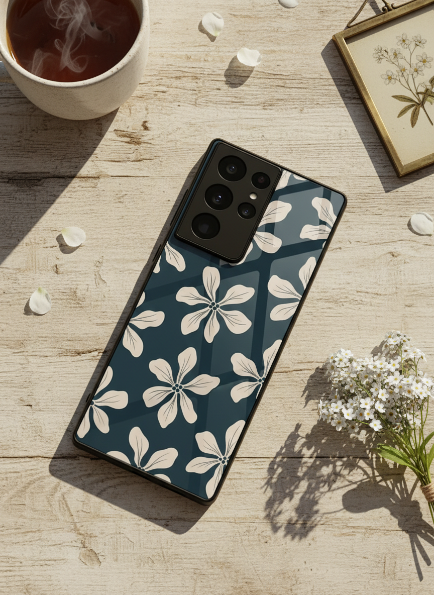 Lily Love Premium Glass Back Cover For Galaxy S, A, M & F Series