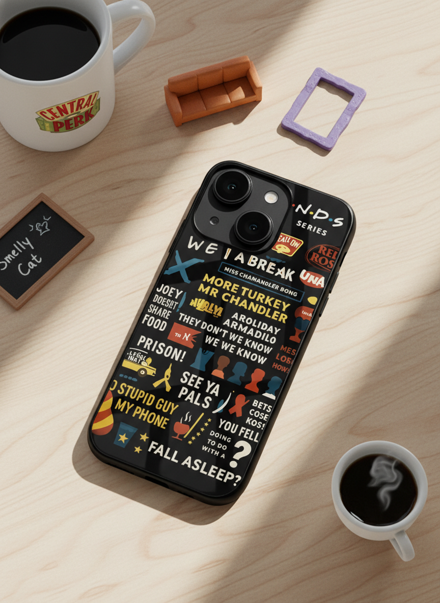 F.R.I.E.N.D.S Premium Glass Back Cover For iPhone 11-17 Models