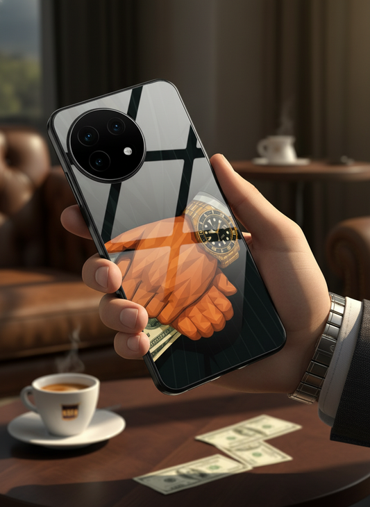 Money Matters Premium Glass Back Cover For One Plus 13, 12, 11, 10, Nord Series