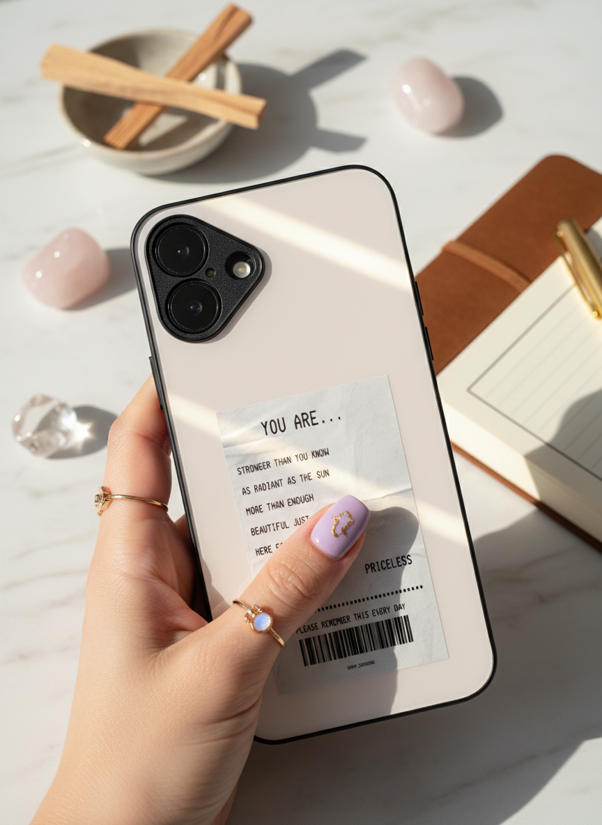 You Are Enough Premium Glass Back Cover For iPhone 11-17 Models