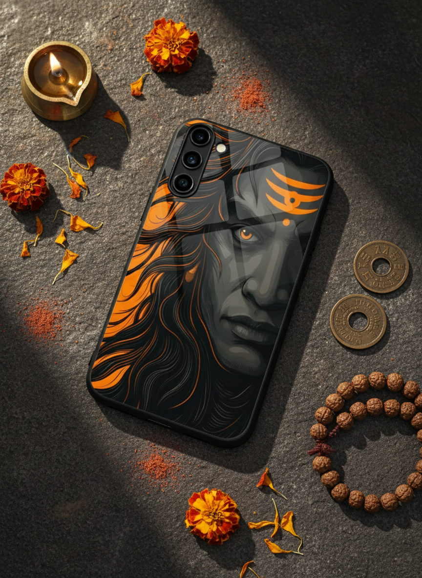 Aghora Premium Glass Back Cover For Galaxy S, A, M & F Series