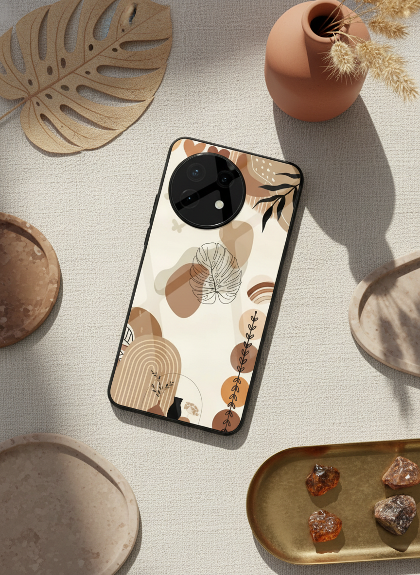 Organic Aura Glass Back Cover For One Plus 13, 12, 11, 10, Nord Series
