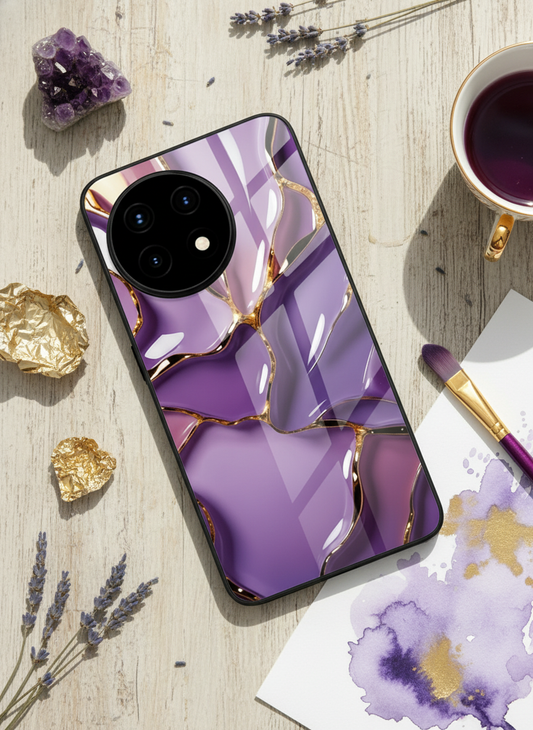 Amethyst Premium Glass Back Cover For One Plus 13, 12, 11, 10, Nord Series