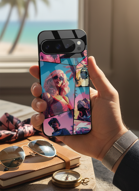 GTA loading Premium Glass Back Cover For Google Pixel 7,8,9,10 Series