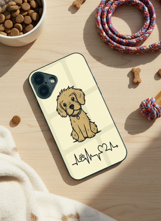 Pawfect Love Premium Glass Back Cover For iPhone 11-17 Models