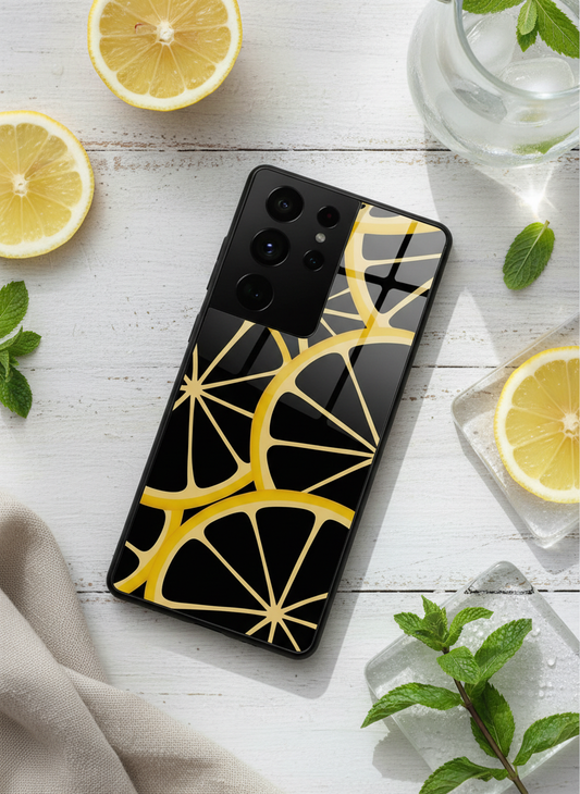 Lemon Pop Premium Glass Back Cover For Galaxy S, A, M & F Series