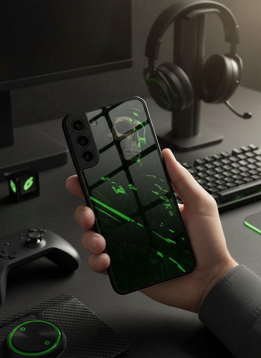 COD Zombie Premium Glass Back Cover For Galaxy S, A, M & F Series