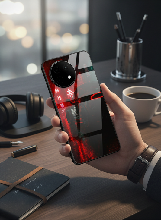 Aesthetic Car Focus Premium Glass Back Cover For One Plus 13, 12, 11, 10, Nord Serie