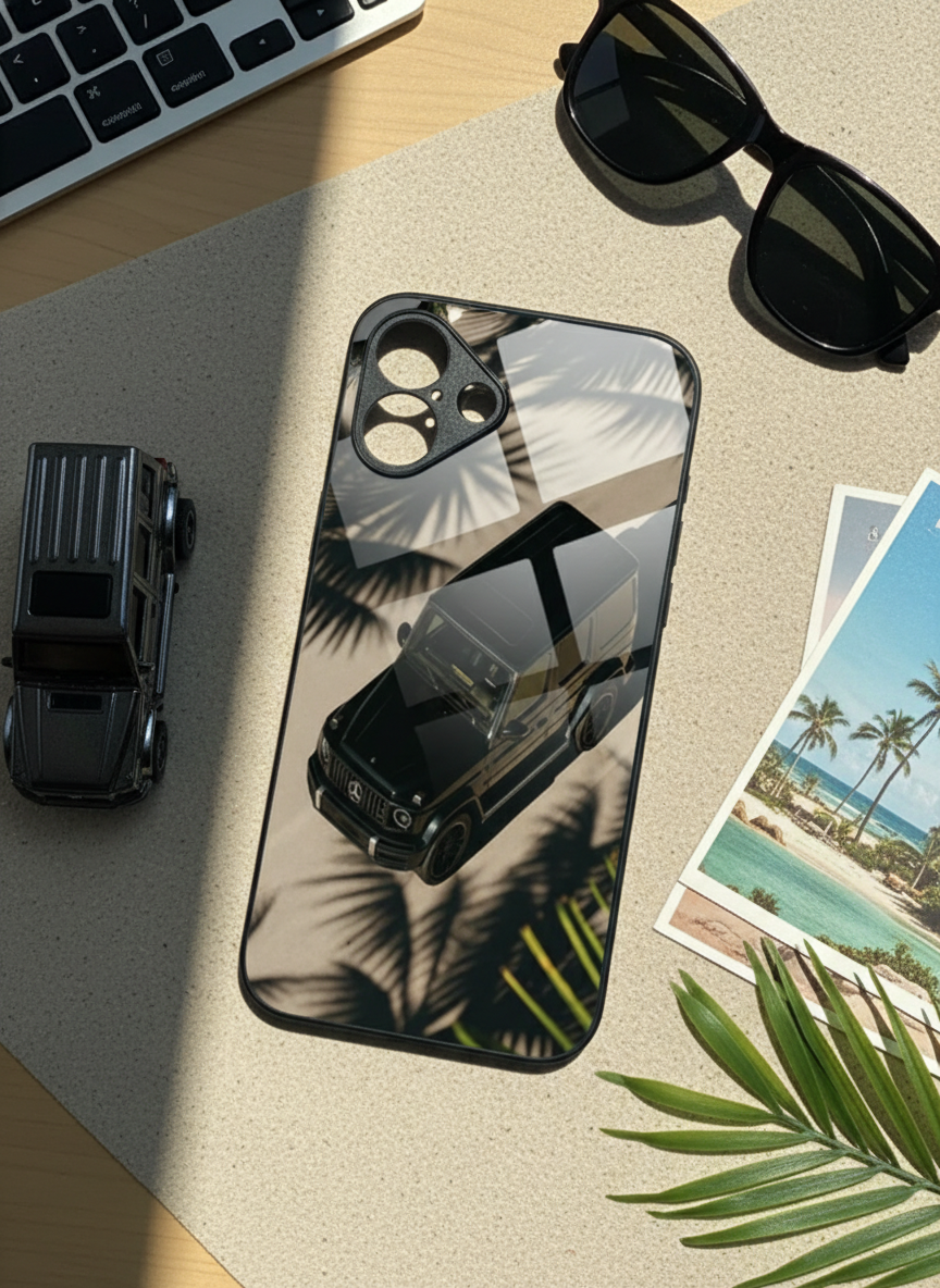 Shadow Drive Premium Glass Back Cover For iPhone 11-17 Models