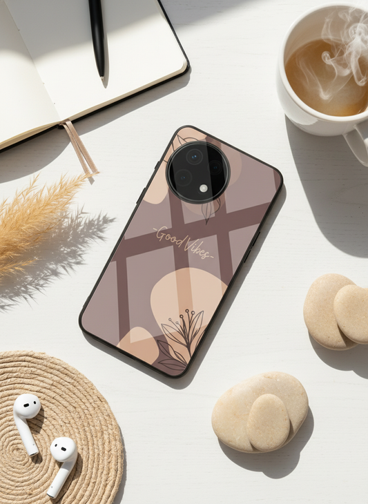 Calm Aura Premium Glass Back Cover For One Plus 13, 12, 11, 10, Nord Series