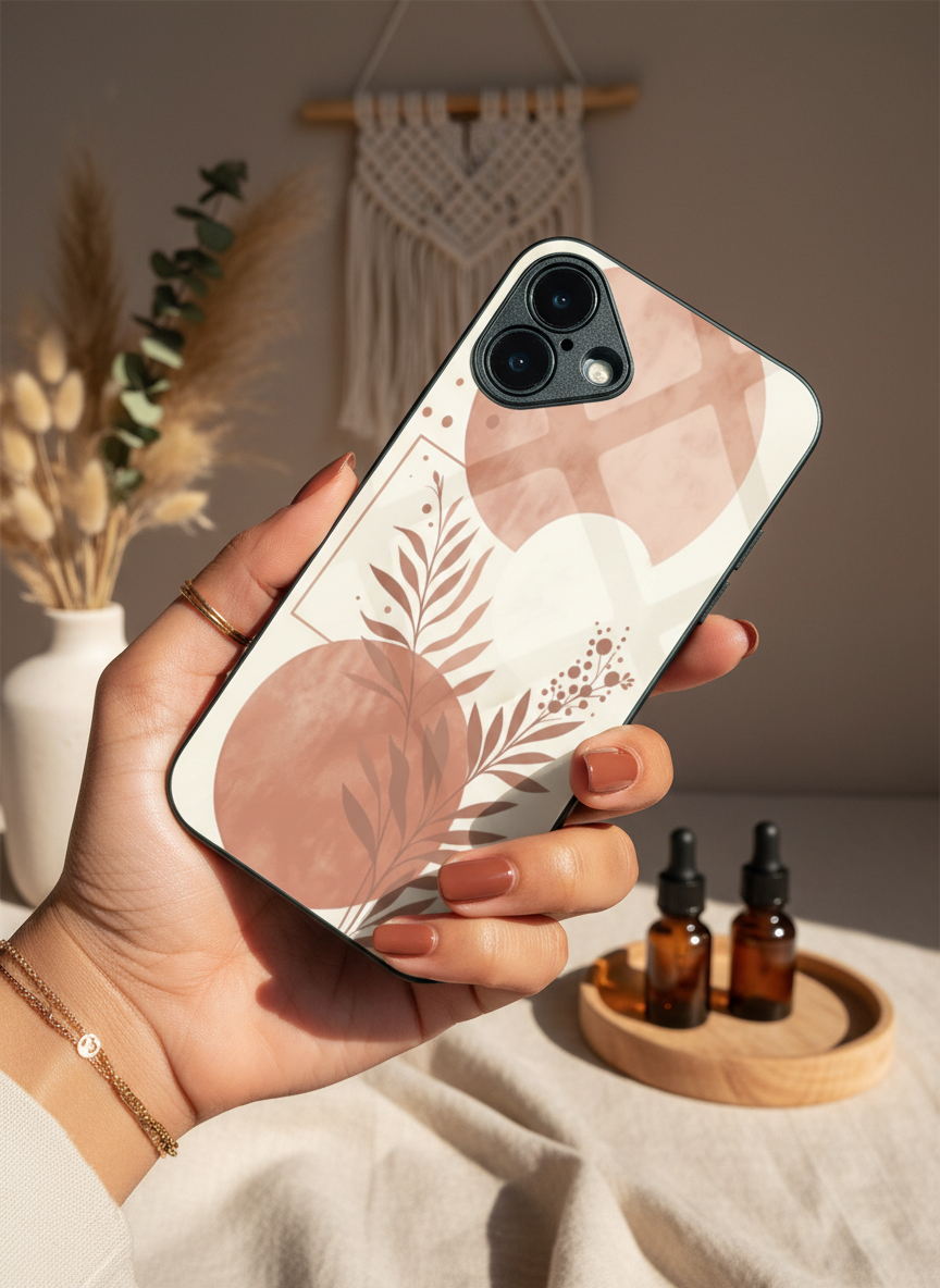 Blush Harmon Premium Glass Back Cover For iPhone 11-17 Models