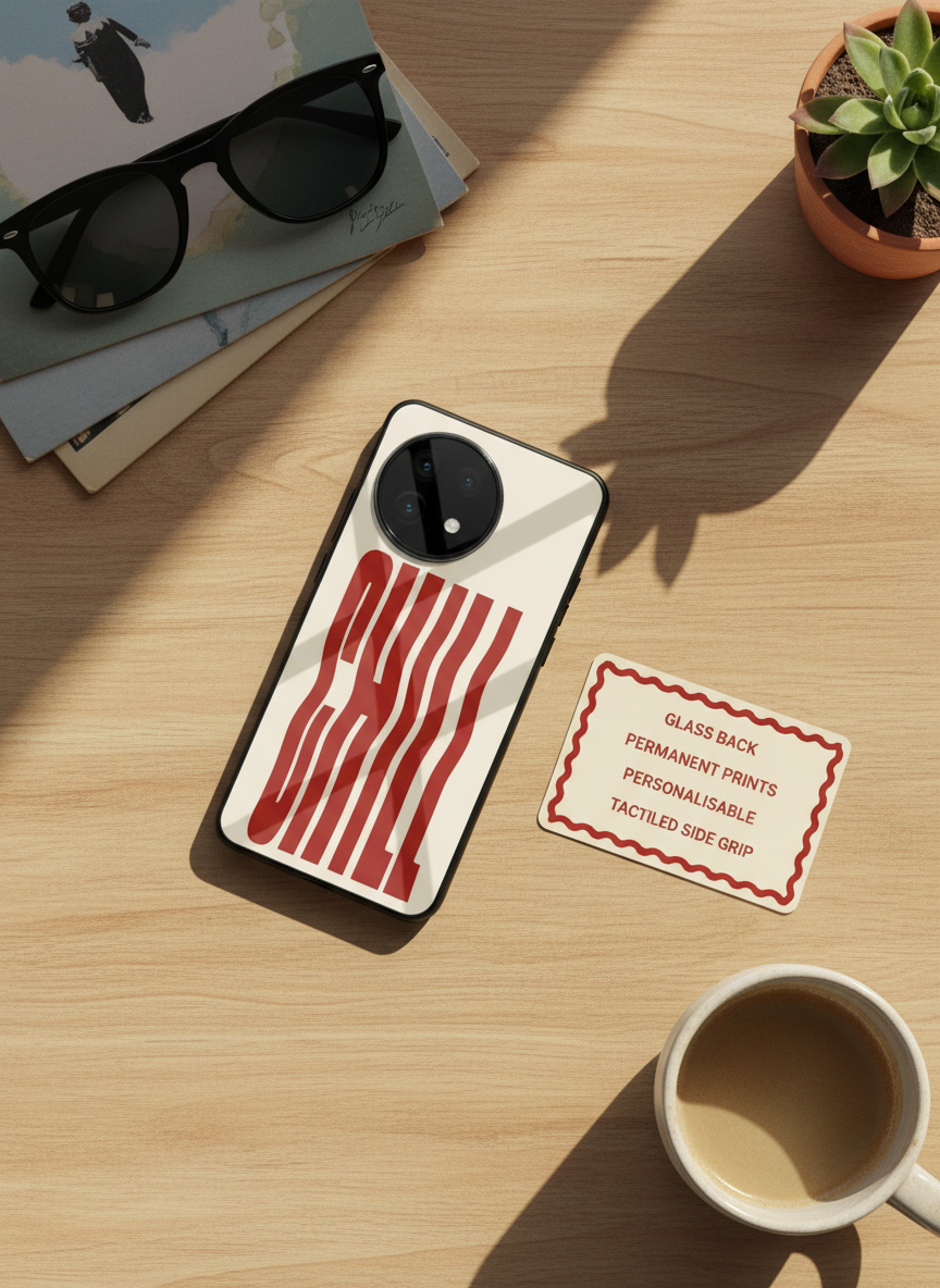 Stay Chill Glass Back Cover For One Plus 13, 12, 11, 10, Nord Series