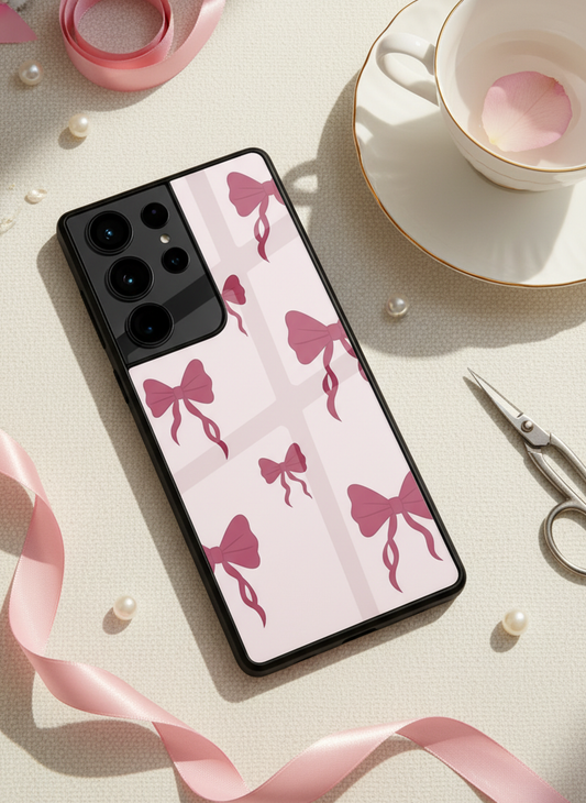 Purple Charm Premium Glass Back Cover For Galaxy S, A, M & F Series