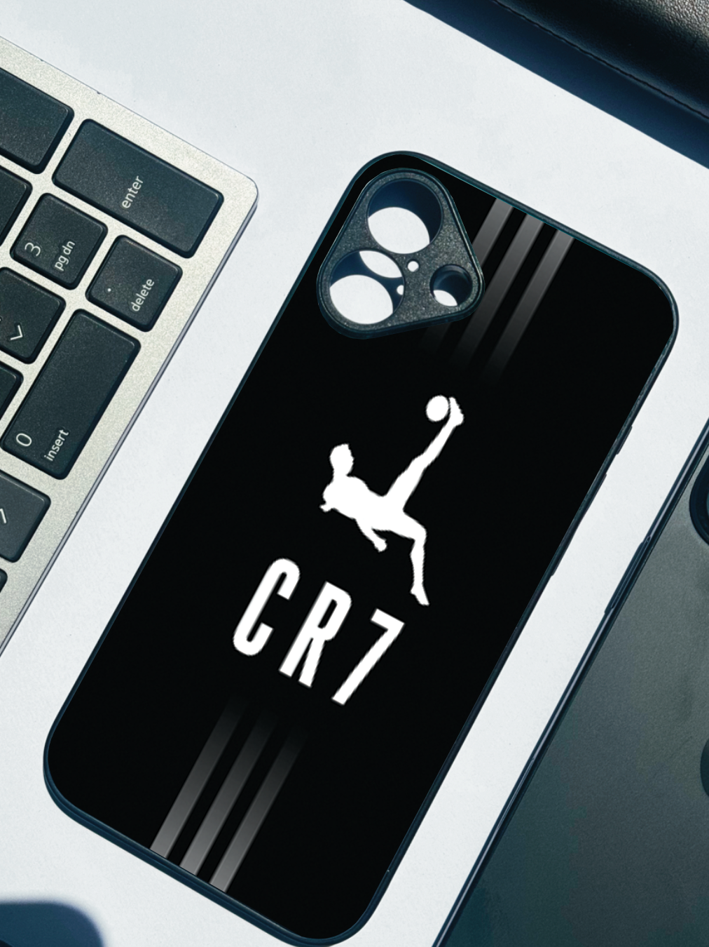 CR7 Legacy  Premium Glass Back Cover For iPhone 11,12,13,14,15,16 Models