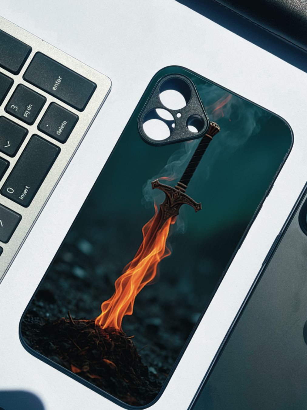 Flameborne Premium Glass Back Cover For iPhone 11,12,13,14,15,16 Models