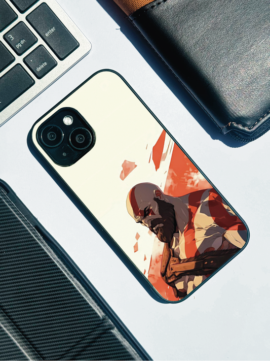 I am Kratos Premium Glass Back Cover For iPhone 11,12,13,14,15,16 Models