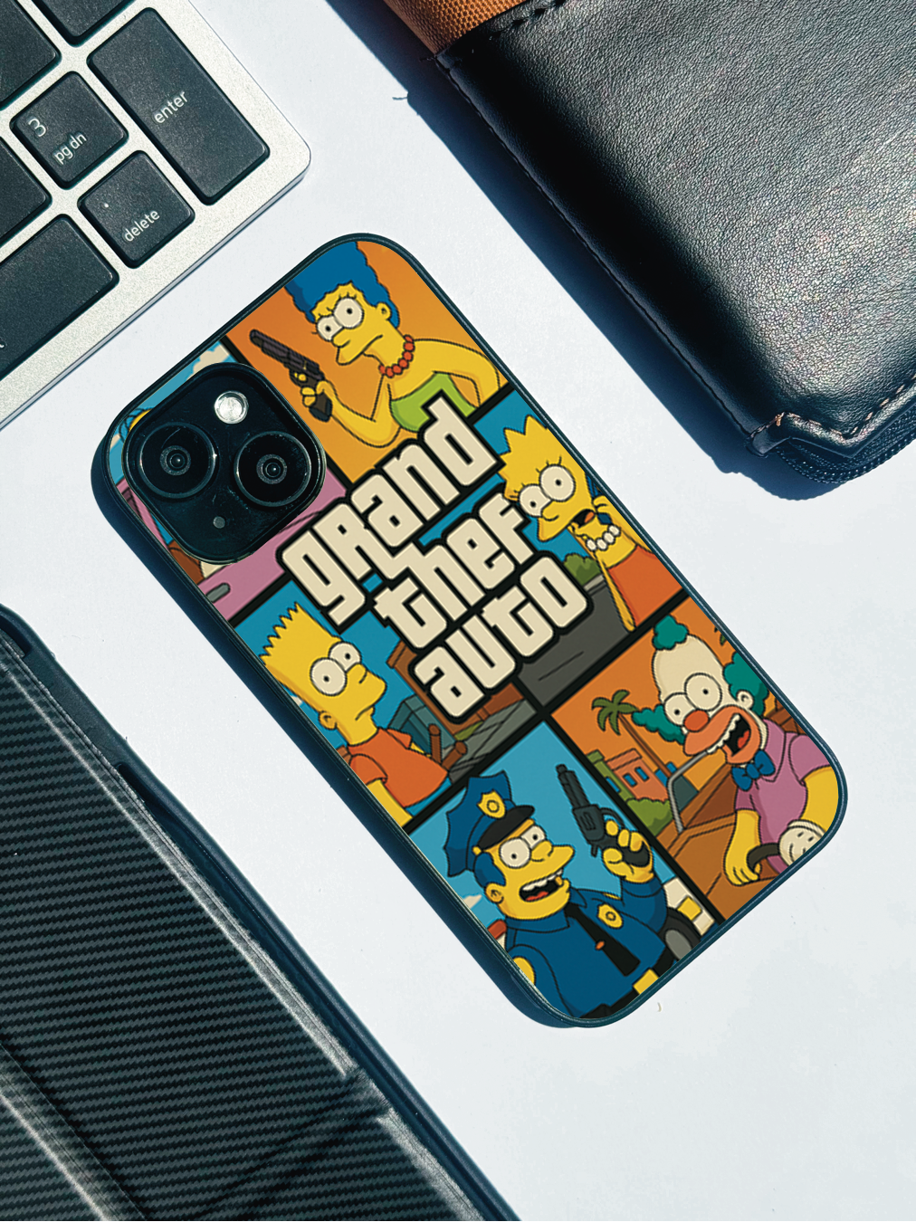 Springfield Auto Premium Glass Back Cover For iPhone 11,12,13,14,15,16 Models