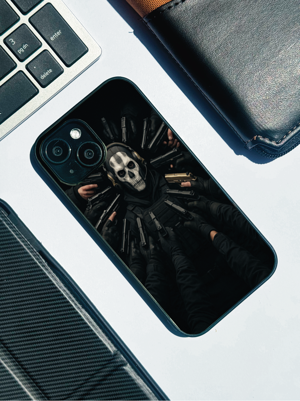 Bullet Crown Premium Glass Back Cover For iPhone 11,12,13,14,15,16 Models