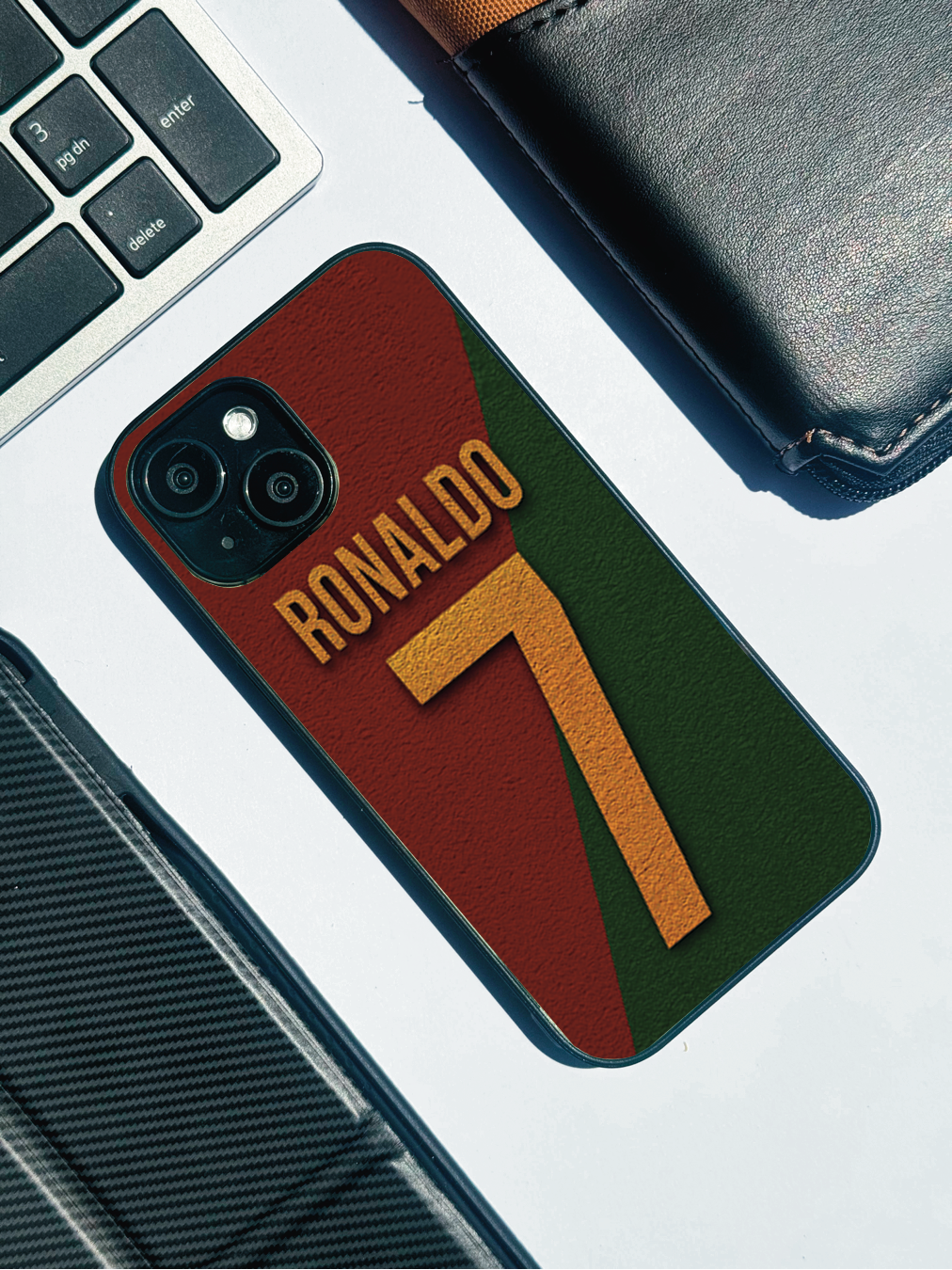 Ronaldo Royale Premium Glass Back Cover For iPhone 11,12,13,14,15,16 Models