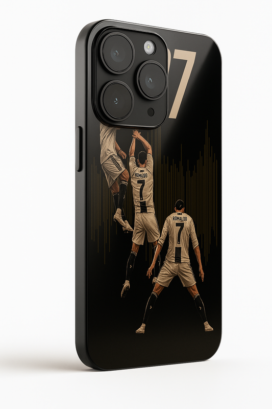 AIR CR7 Premium Glass Back Cover For iPhone 11,12,13,14,15,16 Models