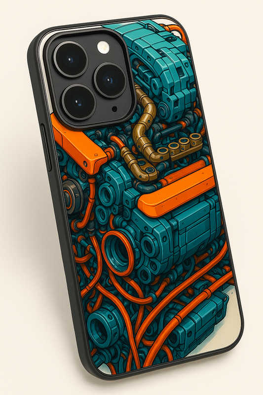 Aesthetic Engine-ry Premium Glass Back Cover For iPhone 11,12,13,14,15,16 Models