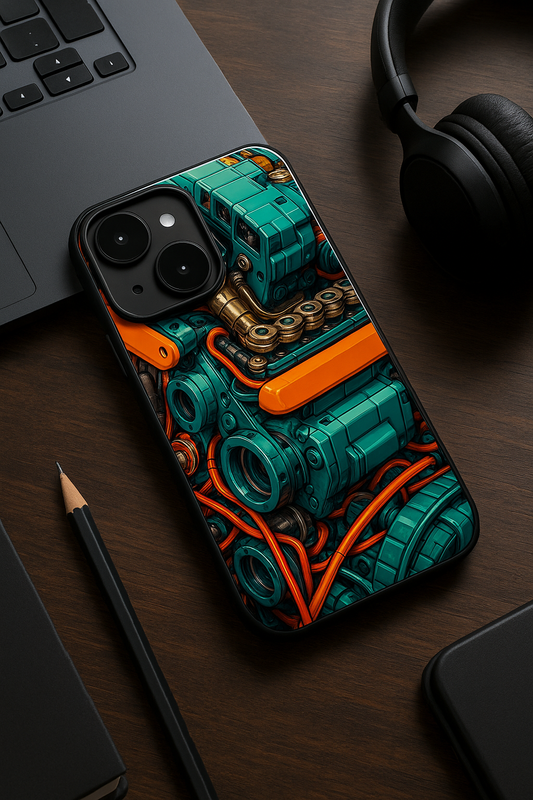 Aesthetic Engine-ry Premium Glass Back Cover For iPhone 11,12,13,14,15,16 Models