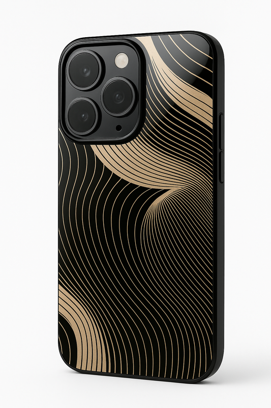Aesthetic Swirls Premium Glass Back Cover For iPhone 11,12,13,14,15,16 Models