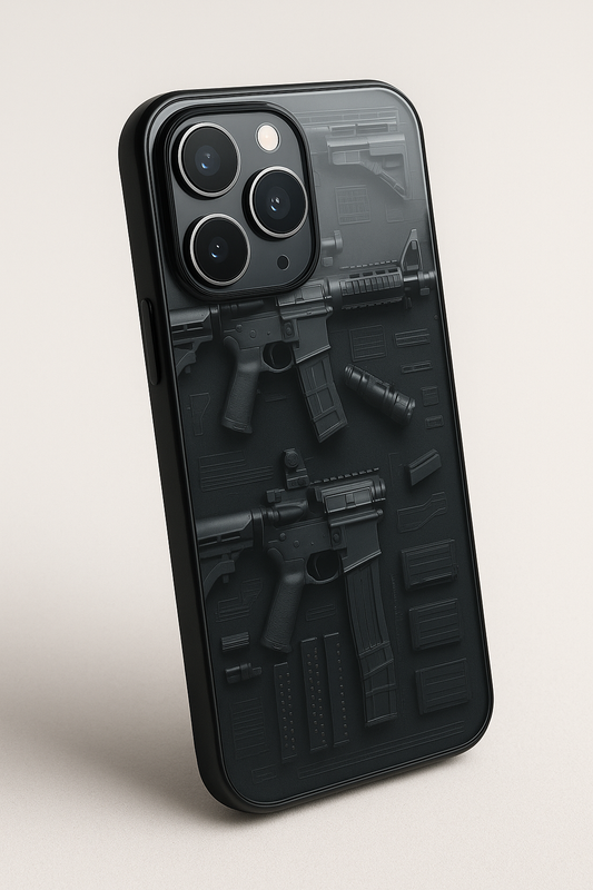 COD Guns  Premium Glass Back Cover For iPhone 11,12,13,14,15,16 Models