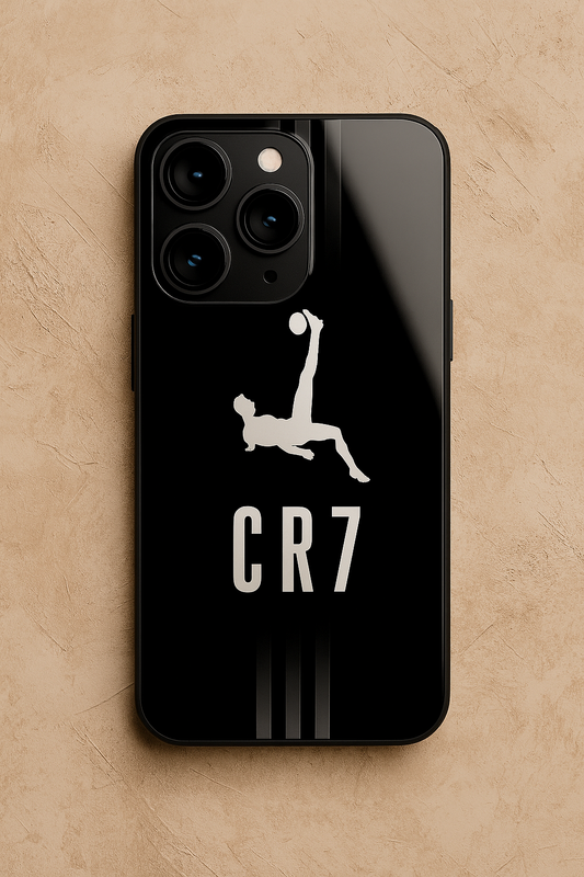 CR7 Legacy  Premium Glass Back Cover For iPhone 11,12,13,14,15,16 Models