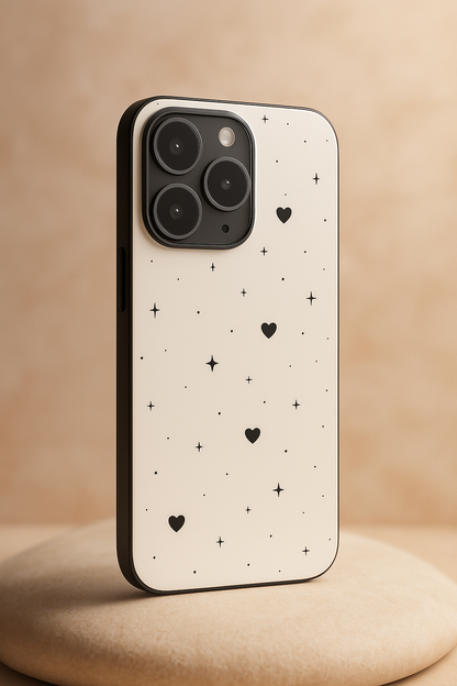 Minimal LOVE Premium Glass Back Cover For iPhone 11,12,13,14,15,16 Models
