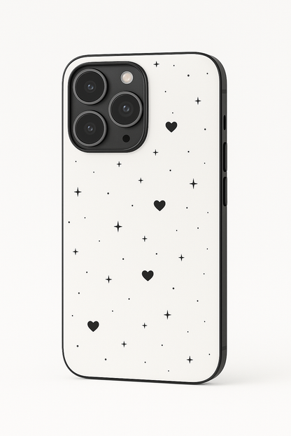 Minimal LOVE Premium Glass Back Cover For iPhone 11,12,13,14,15,16 Models