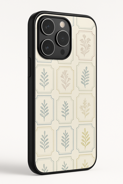 The Petal Grid Premium Glass Back Cover For iPhone 11,12,13,14,15,16 Models