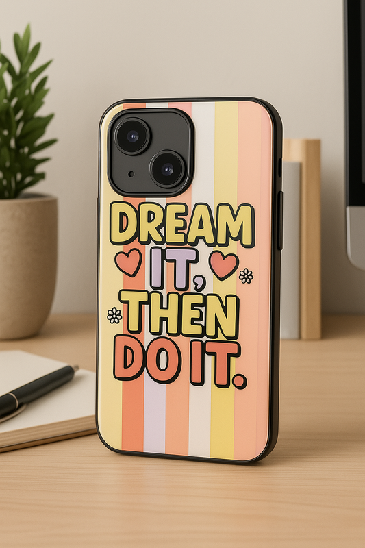 Dream IT Do IT Premium Glass Back Cover For iPhone 11,12,13,14,15,16 Models