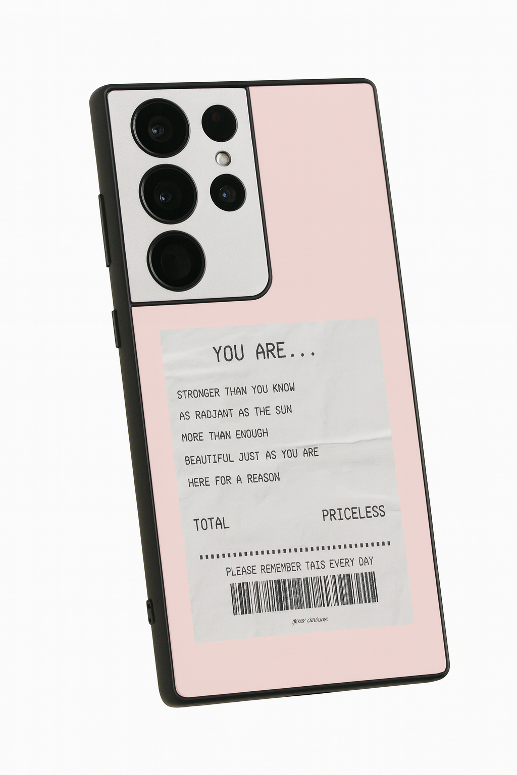 You Are Enough Premium Glass Back Cover For Galaxy S, A, M & F Series