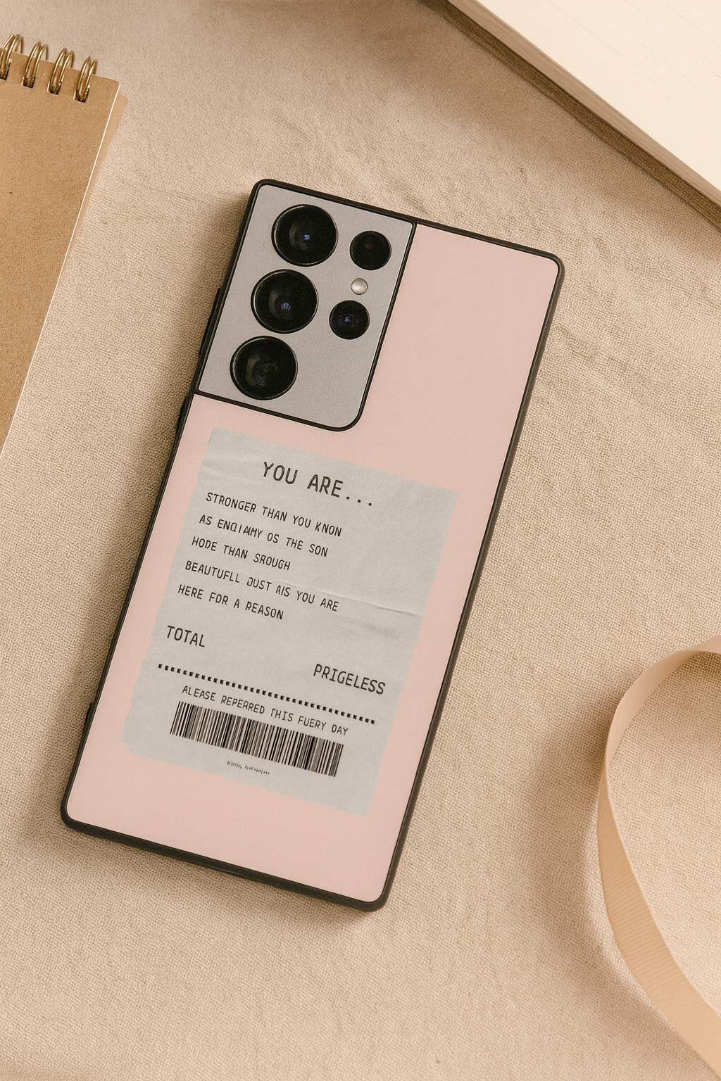 You Are Enough Premium Glass Back Cover For Galaxy S, A, M & F Series