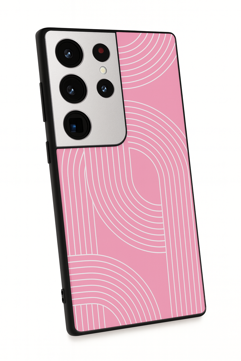 Linear Blush Premium Glass Back Cover For Galaxy S, A, M & F Series