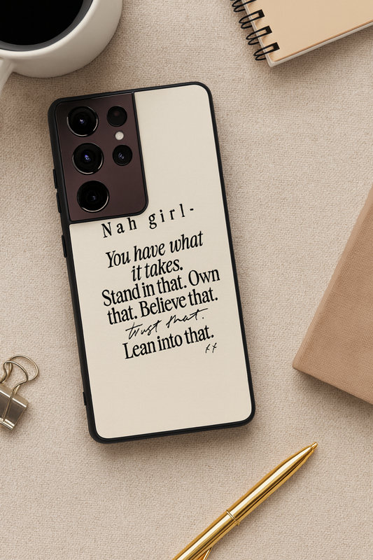 Power Within Premium Glass Back Cover For Galaxy S, A, M & F Series