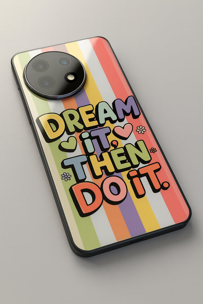 Dream It Premium Glass Back Cover For One Plus 13, 12, 11, 10, Nord Series