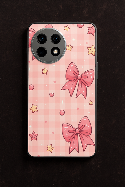 Pastel charm Premium Glass Back Cover For One Plus 13, 12, 11, 10, Nord Series